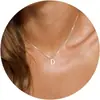 Colar Pingente Letra Inglesa Versátil de Luxo Leve da Moda Corrente Clavícula Feminino Nicho Joias Versáteis Fornecimento Atacado