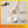 Sandalias Cuadradas de Tacón Alto Grueso para Mujer, Nuevo Estilo Verano 2026, Cómodas para Uso al Aire Libre, Zapatos Estilo Hada para Combinar con Vestidos