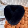 Bufanda de Piel de Zorro de Doble Cara Nueva para Mujer Forrada con Piel de Conejo Rex Invierno Estilo Coreano Bufanda de Piel Versátil Cuello de Piel Real