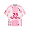 Camiseta Casual de Malla Estilo Deportivo con Estampado de Dibujos Animados Estilo Retro Americano de Manga Corta para Hombre y Mujer Marca de Tendencia 2026 Holgada para Parejas