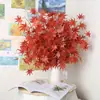 Simulación transfronteriza Hoja de arce solo arce rojo japonés sensación garra de pollo Árbol falso hojas decoración de paisaje de jardín hojas de arce