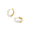 Pendientes de Gota de Aceite Coloridos Personalizados de Moda Europeos y Americanos Pendientes Geométricos Pendientes de Forma de C Modernos y Versátiles