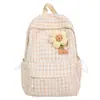 Mochila Cuadros Fresca y Sencilla para Niñas Campus Gran Capacidad Mochila Escolar para Estudiante de Secundaria Mochila Versátil para Niña para Clase