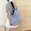 Bolsa Tote de Lona Xadrez Estilo College para Mulheres 2026 Nova Moda Grande Capacidade Bolsa para o Dia a Dia Casual Bolsa de Ombro para Aula
