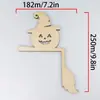 Nuevas puertas y ventanas de madera para dormitorio, decoración del hogar transfronteriza para sala de estar 2026, madera decorativa de calabaza de Halloween