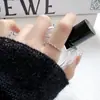 Anéis Empilháveis Doces de Zircônia Estilo Coreano para Mulheres, Modernos e Versáteis, com um Design Criativo e Minimalista