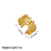 Anillo de Acero de Titanio Transfronterizo Europeo y Americano Forma Especial de Corazón Irregular de Amor Personalizado Anillo de Acero de Titanio Chapado en Oro de 18 Quilates Venta al por Mayor