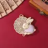 Dinastía Song Brocado Palacio Lunar Conejo de Jade Colgante Accesorios DIY Estilo Antiguo Hanfu Qipao Broche Retro Base para Colgante Venta al por Mayor