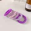 Anillo para el pelo de línea telefónica de color dulce para niña, cuerda simple para el pelo, cuerda para el pelo sin marcas, banda para el pelo, banda de goma, accesorio para la cabeza