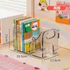 Estante de mesa de acrílico, suporte de livros transparente, divisor de armazenamento de livros para estudantes, prateleira organizadora de mesa para dormitório