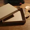 Papel de Embalagem Marrom Caixa de Presente Retangular Caixa de Presente Retro Personalizada Caixa de Presente com Tampa Céu e Terra Graffiti Pintado à Mão em Branco