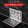 Drenaje de Piso en Forma de L de Acero Inoxidable Drenaje de Piso Tubería de Drenaje de Esquina para Baño en Balcón Drenaje de Piso Red de Filtro para Techo de Baño