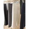 "Escarcha Congelada" sensación de bruma suave~ Capa de aire lavada con arena, suave y lisa, pantalones casuales superadelgazantes para mujer, primavera H041904