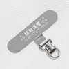 Cordón para teléfono de dibujos animados lindo con clip de metal, conector giratorio 3D de acero inoxidable ligero, resistente y no presiona contra la funda