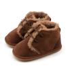Novo Outono e Inverno Transfronteiriço Sapatos de Bebê e Criança Pequena, Sapatos de Bebê Quentes com Veludo, Solas de Borracha, Sapatos de Algodão Antiderrapantes para Bebê, Drop Shipping
