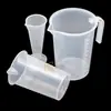 Taza medidora de plástico engrosada venta directa de fábrica taza medidora con escala clara y asa taza medidora de asa recta de alta transparencia
