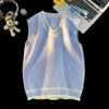2025 Comercio Exterior Transfronterizo Nuevo Estilo Suéter Chaleco Liso para Pareja Suéter Chaleco de Punto Unisex de Moda
