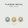 Botões de Metal Vazados Delicados com Flor de Pérola Versáteis para Casacos, Cardigans de Tricô, Suéteres, Camisas e Blusas Botões Decorativos
