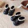 Botines con Adorno de Encaje para Niña 2026 Otoño/Invierno Botas de Algodón con Felpa Estilo Coreano Botas de Princesa para Niños Botas Martin para Bebé