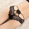 Ropa Interior Sexy de Encaje para Mujer Bordado de Loto Malla Calado Tentación Ropa Interior para Mujer Punto Cintura Baja Sexy Ropa Interior para Mujer
