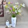 Planta verde de simulación de encaje de 4 tenedores, decoración de boda, accesorios de pared de flores, fotografía del hogar, flores falsas blancas, directa de fábrica