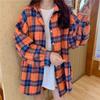 Camisa a Cuadros Estilo Coreano para Mujer Blusa 2026 Nuevo Diseño Primavera y Otoño Nicho Holgada Manga Larga Top Chaqueta