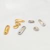 Accesorios para joyería DIY pieza de conexión de acero inoxidable pieza de labio de marca ovalada placa de conexión con LOGO material DIY para joyería hecha a mano