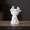 Porta incienso de cerámica de ciervo lindo, mascota de té creativa, decoración de escritorio, quemador de incienso para el hogar, soporte para varillas de incienso, adorno
