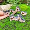 Modelo de Casa Huizhou em Estilo Chinês Jiangnan Construção de Casa Micro-Paisagem Pequenos Ornamentos Bonsai Aquário Rochoso Decoração de Paisagismo