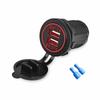 Carregador Veicular Universal USB Duplo Modificado para Carro 12V para 5V À Prova d'Água Extração de Energia para Celular Interface Dupla Carregamento Rápido no Carro