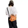 Mochila pequeña ligera y linda, versión de cuero impermeable, bolso de mano pequeño, mochila de moda impermeable versátil