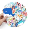 50 adesivos de grafite de desenho animado do oceano para laptop, mala, carro, AliExpress, adesivos de decoração de comércio exterior