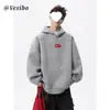Sudadera con Capucha Bordada de Peso Pesado para Hombre, Estilo High Street Otoño e Invierno, Sudadera Informal Genial para Pareja, Sudadera con Capucha de Diseño de Marca de Moda