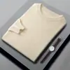 Suéter de punto grueso medio de color liso con cuello redondo para otoño e invierno, tejido casual de jacquard de rombos estilo coreano, camiseta básica cálida para jóvenes para hombres