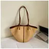 Bolso Tejido de Paja 2026 Verano Nuevo Estilo Bolso de Playa Costero Gran Capacidad Bolso de Hombro Único Bolso Tote de Viaje Bolso Tejido para Mujer Moderno
