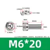 Aço inoxidável 304 DIN912 Cabeça de copo arruela de mola hexagonal parafuso de máquina de combinação dupla cabeça cilíndrica recartilhada M3M8