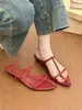 ¡La primera tendencia de moda de la temporada! Elegantes sandalias de punta, de una sola tira y con tacón grueso para mujer, verano 2026, sandalias planas adelgazantes