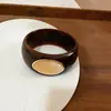 Pulsera de Madera con Grano Color Café Estilo Vintage Retro, Pulsera de Lujo Ligero de Gama Alta, Joyería de Moda Transfronteriza Europea y Americana