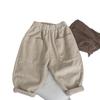 Pantalones largos de nuevo estilo de primavera y otoño para niños y niñas, pantalones casuales de moda para niños pequeños y niños pequeños, pantalones versátiles de pana rectos de moda