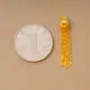 Pingente de borla com padrão Tang cravejado de diamantes, banhado a prata S925 na cor dourada, joias para pulseira e colar DIY em ouro antigo, acessórios DIY