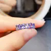 Anillo de Tanzanita Natural Popular al por Mayor de Fábrica Plata S925 Incrustado Piedra Principal 3*5 Joyería de Lujo Venta Directa de Fábrica