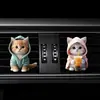 Lindo Clip de Perfume para Ventilación de Coche de Gato Gatito Acrílico Decoración de Coche Accesorio de Interior Adorno de Fragancia