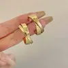 Versión coreana de pendientes de aro de moda otoño e invierno para mujer, pendientes de alto temperamento, estilo Ins, pendientes finos simples, venta al por mayor