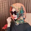 [Sombrero Bufanda de Satén Acanalado] Nuevo Estilo de Primavera Sombrero de Cinta Bufanda Protectora Solar de Moda Pañuelo para la Cabeza Casual Joker para Mujer