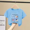 Roupas de Verão para Meninos, Camisetas de Manga Curta para Crianças, Tops Casuais e Estilosos Largos para Crianças Tamanhos Médio e Grande, Nova Tendência de Roupas para Crianças Verão 2026