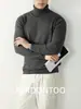 [Fio Espessado e Macio] Tricô Quente e Armazenador de Calor para Outono e Inverno para Homens, Anti-Pilling, Tricô de Base de Cor Pura de Alta Qualidade