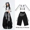 Conjunto de jazz para niñas, conjunto de práctica infantil genial y elegante, disfraz de baile modelo para niños para desfiles de moda y actuaciones