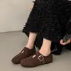 Moda Nova Outono 2026 Sapatos Birkenstock de Bico Redondo, Sapatos Casuais Versáteis Planos de Solado Baixo Populares para o Dia a Dia