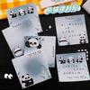Notas Adhesivas de Panda Lindas Estudiante Bloc de Notas Portátil N Veces Pegatina Panda de Dibujos Animados Papelería Recompensa Pequeño Regalo Lindo