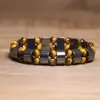 Pulseira Nova Mais Vendida da Amazon, Pulseira de Joia de Pedra de Fel de Ferro, Nova Pulseira Popular de Corda Elástica, Atacado Transfronteiriço